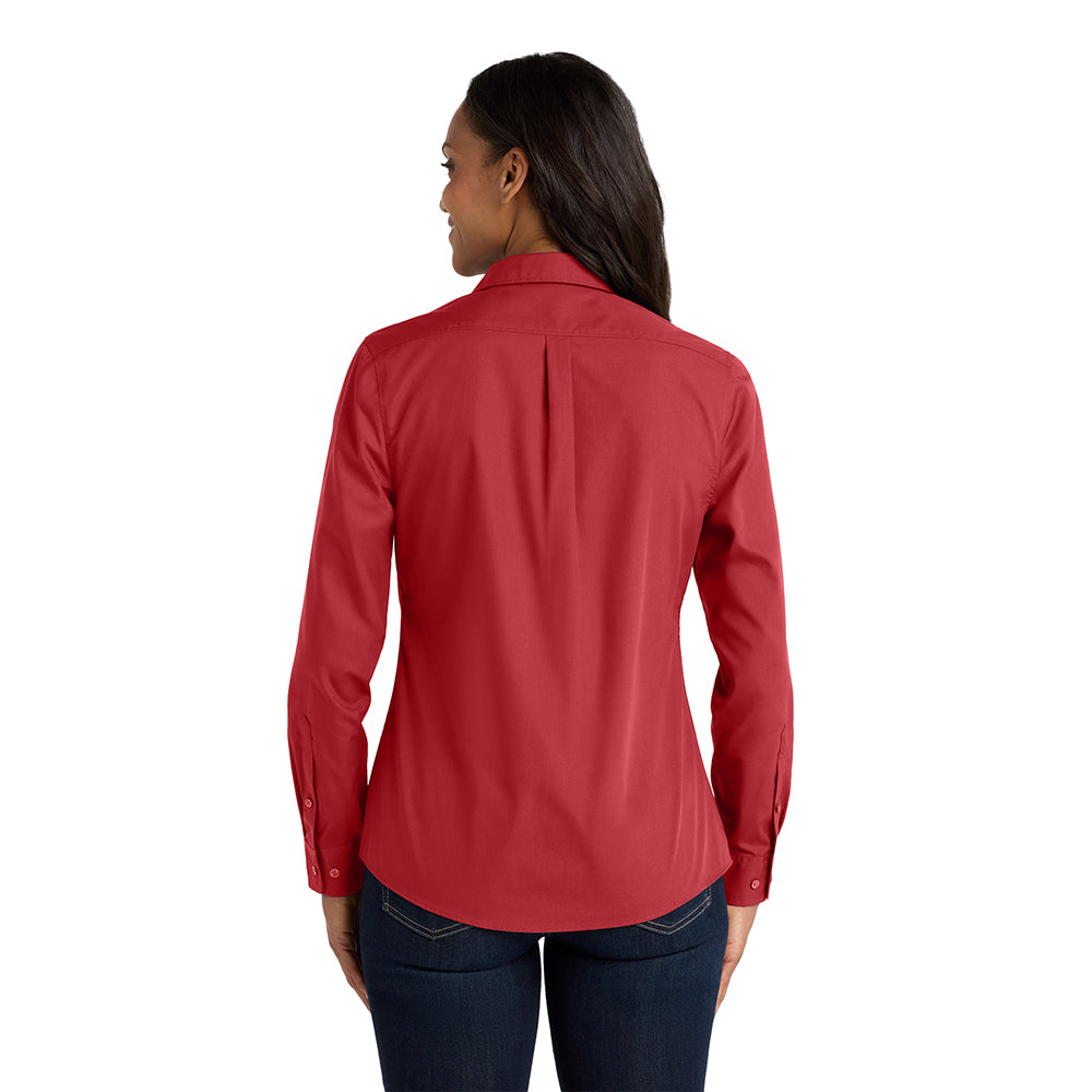 AB Women's Port Authority Long Sleeve Carefree Poplin Shirt