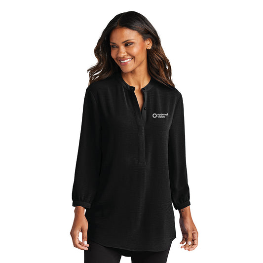 NVI Women's Port Authority Stretch Crepe 3/4 Sleeve Blouse