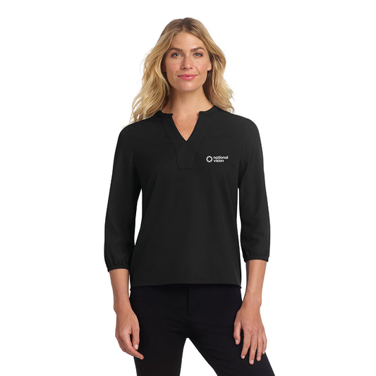 NVI Women's Mercer+Mettle Stretch Crepe 3/4 Sleeve Blouse