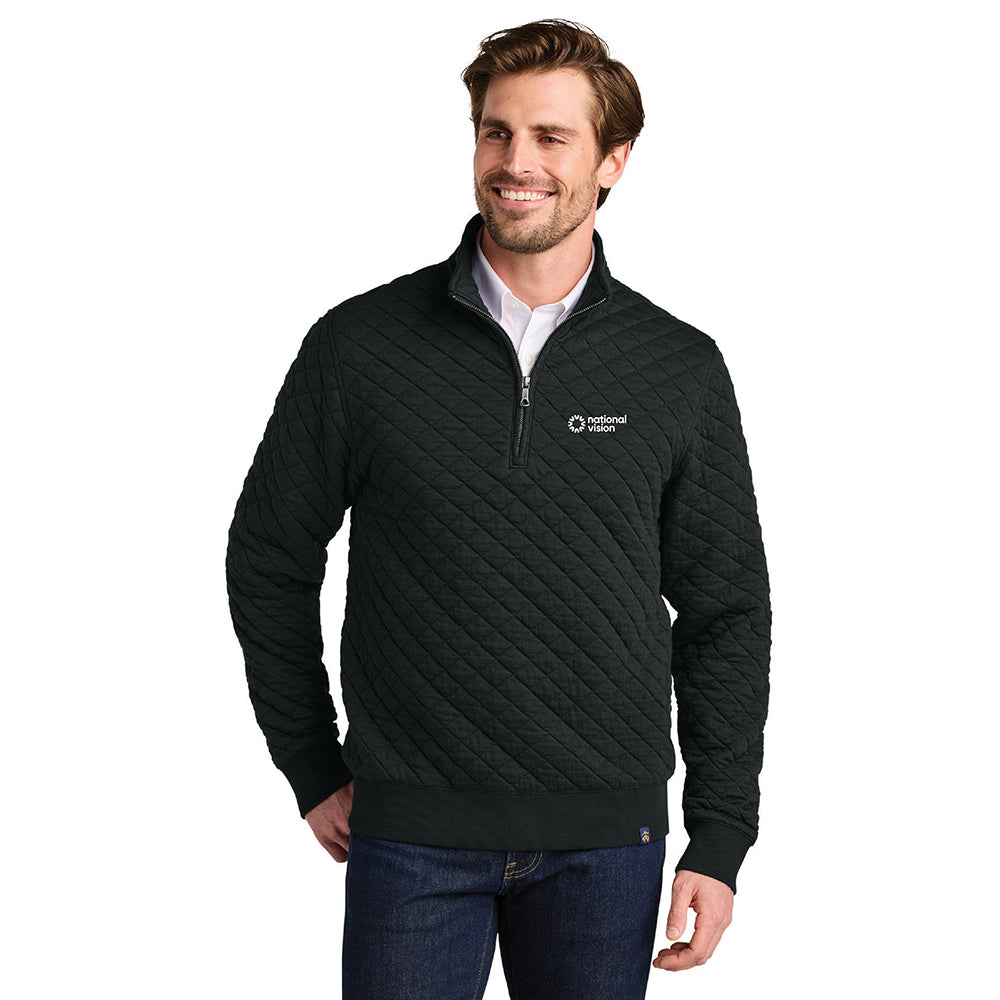 NVI Men's Brooks Brothers Diamond Quilt 1/4 Zip