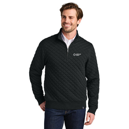 NVI Men's Brooks Brothers Diamond Quilt 1/4 Zip