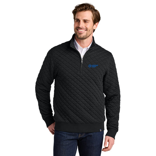 NVI Men's Brooks Brothers Diamond Quilt 1/4 Zip
