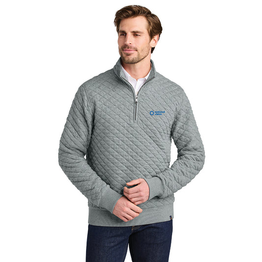 NVI Men's Brooks Brothers Diamond Quilt 1/4 Zip