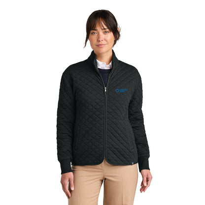 NVI Women's Brooks Brothers Diamond Quilt Full-Zip