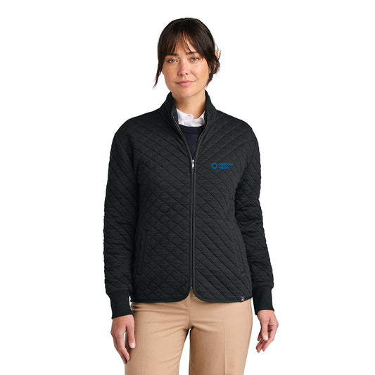 NVI Women's Brooks Brothers Diamond Quilt Full-Zip