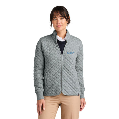 NVI Women's Brooks Brothers Diamond Quilt Full-Zip