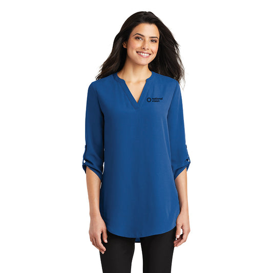 NVI Women's Port Authority 3/4 Sleeve Tunic Blouse