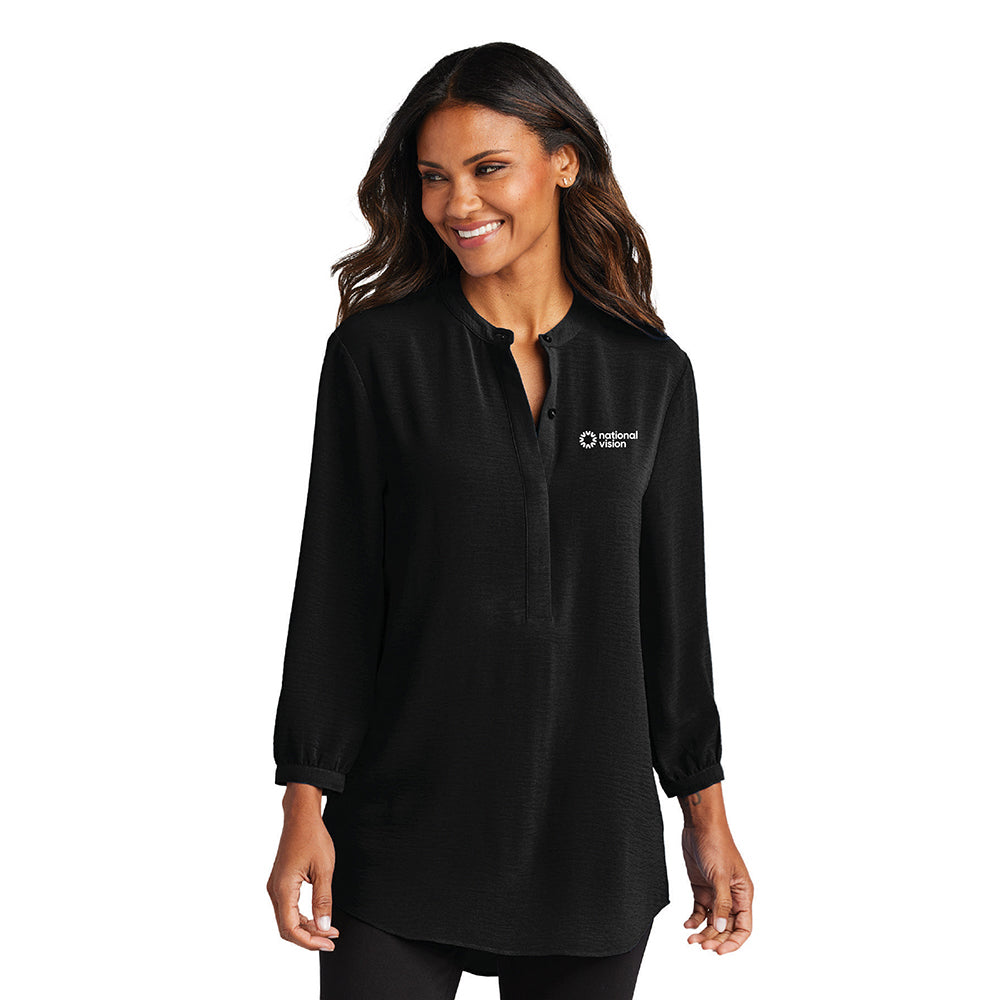 NVI Women's Port Authority Stretch Crepe 3/4 Sleeve Blouse