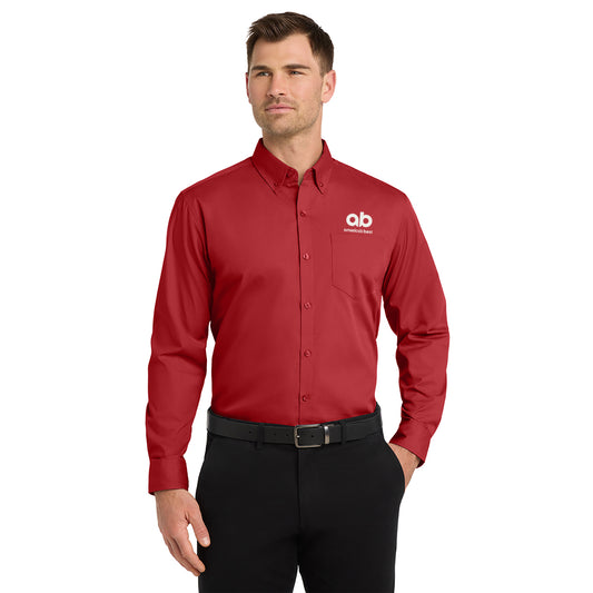 AB Men's Port Authority Long Sleeve Carefree Poplin Shirt