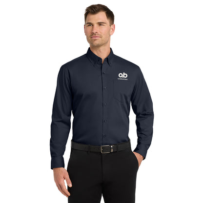 AB Men's Port Authority Long Sleeve Carefree Poplin Shirt