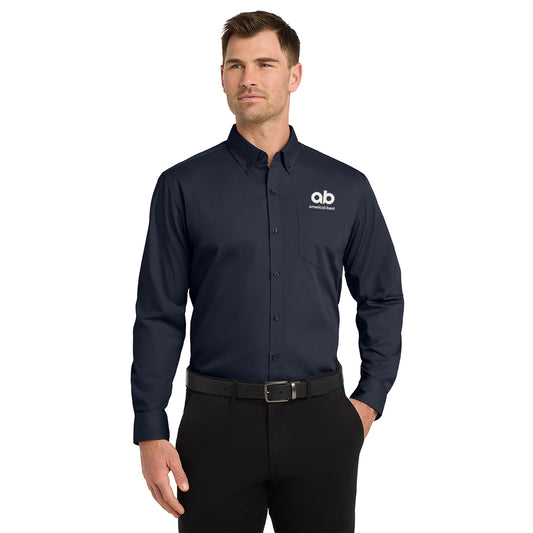AB Men's Port Authority Long Sleeve Carefree Poplin Shirt
